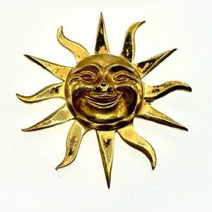 3 for $30 Vtg Alva Studios Museum Replicas Gold Tone Sun of Knowledge Brooch